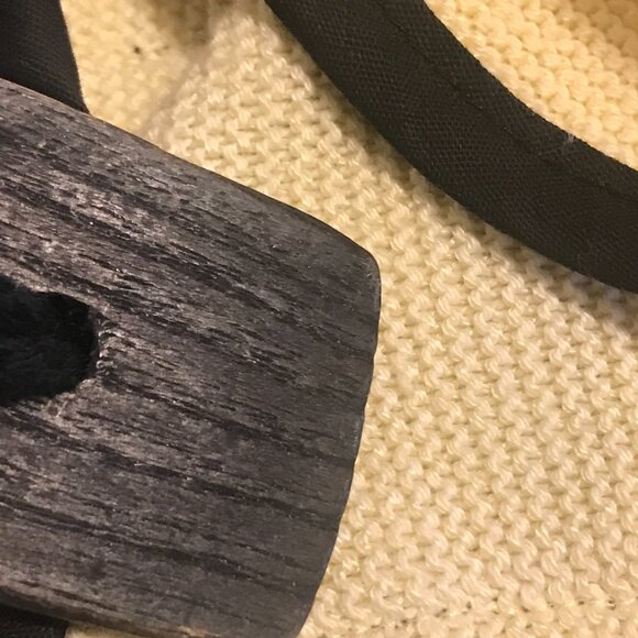 VTG Misook cardigan knit women's L yellow/black logan look retro collar - Picture 12 of 13